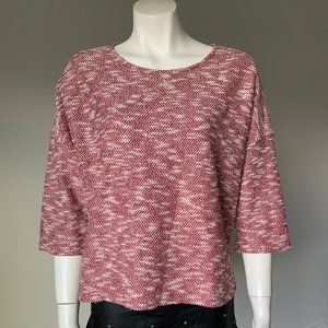 3/4 SLEEVE POINT KNIT BLOUSE